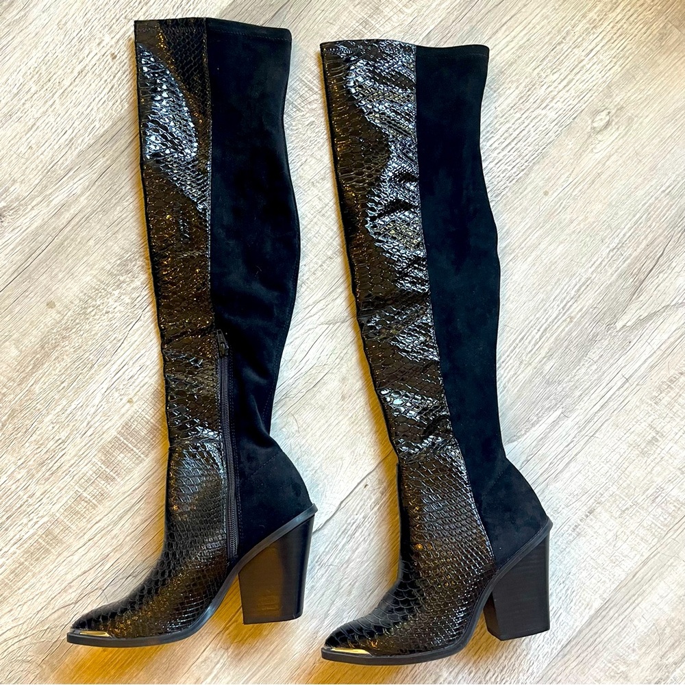 NEW STEVE MADDEN OVERKNEE HEELED BOOTS